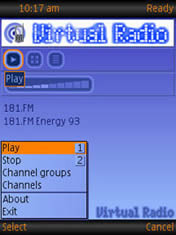 Virtual radio screenshots